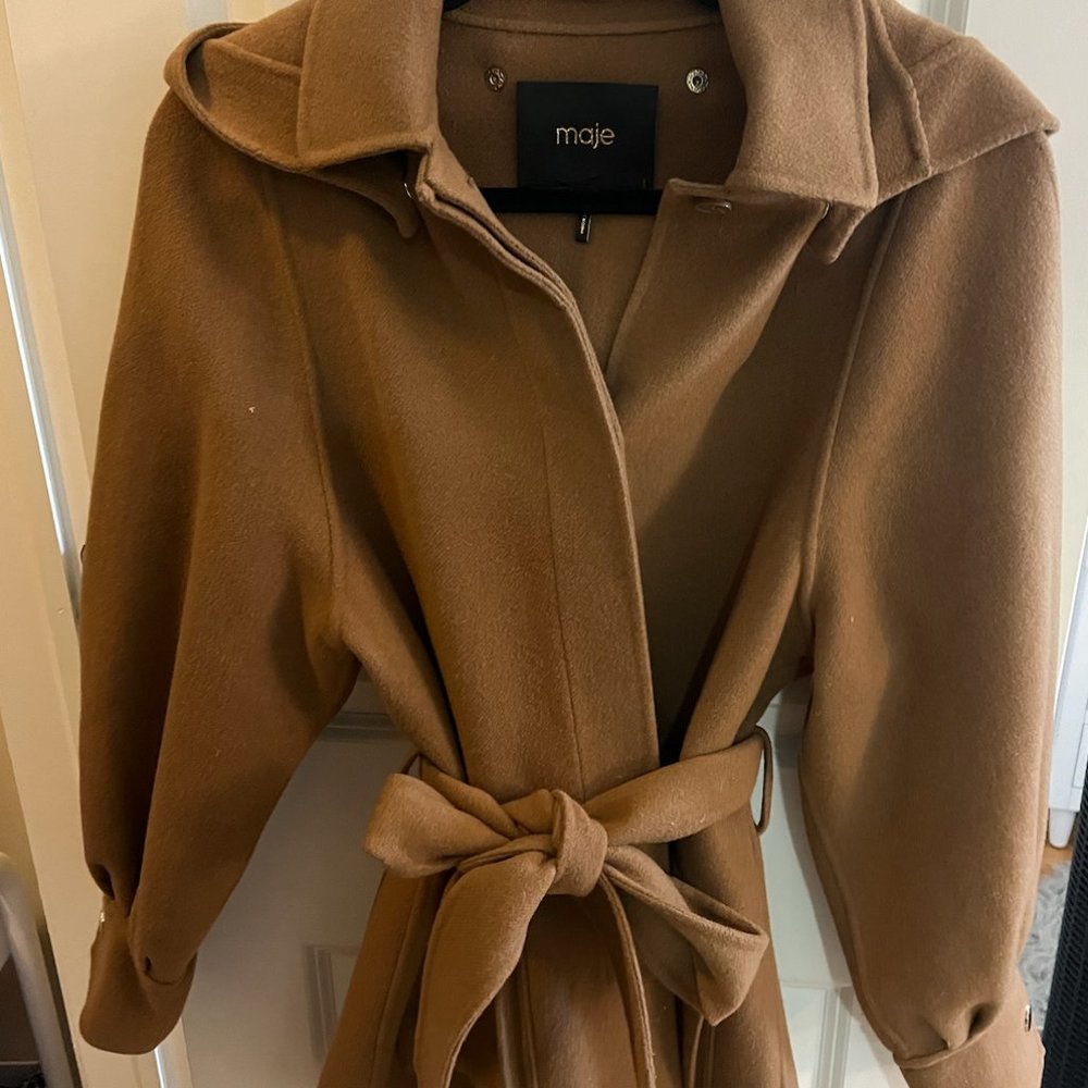 Maje Galicol Wool Blend Coat